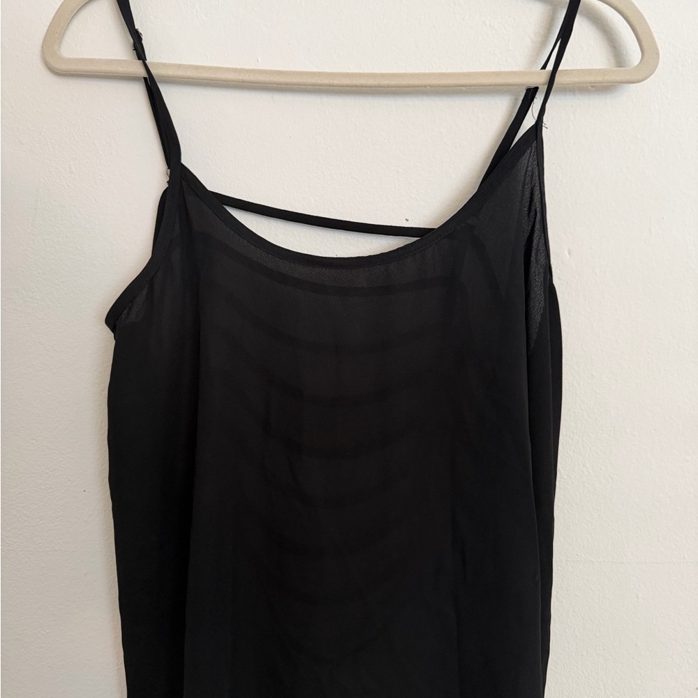 Women's Black Sheer Camisole Top - Unbranded